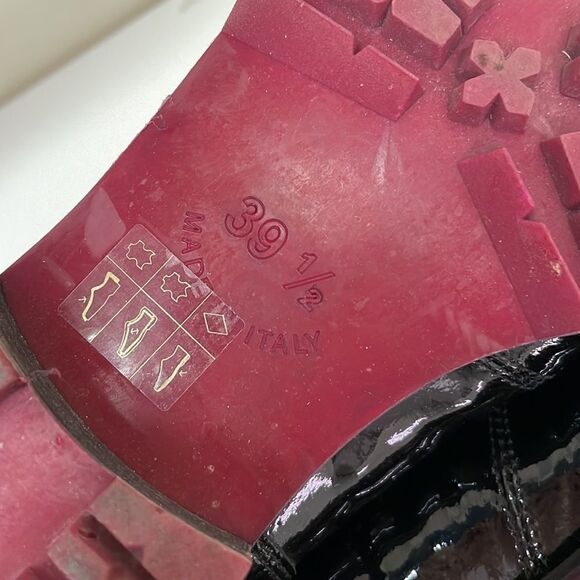 Italian Patent Leather Boots with Laces - Picture 7 of 8